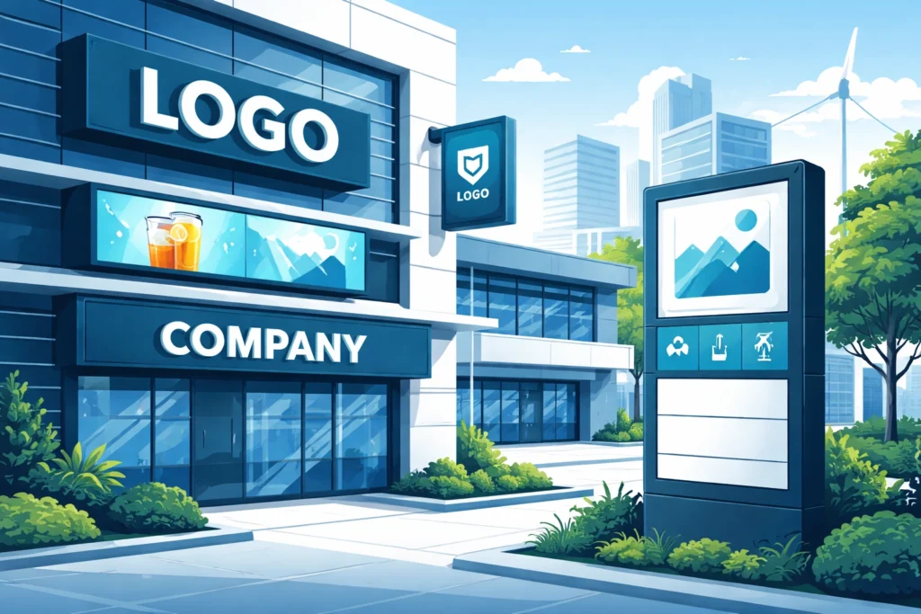 types of exterior building signage